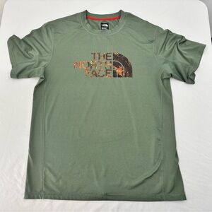 The North Face Shirt Mens Large Green Short Sleeve Active Performance